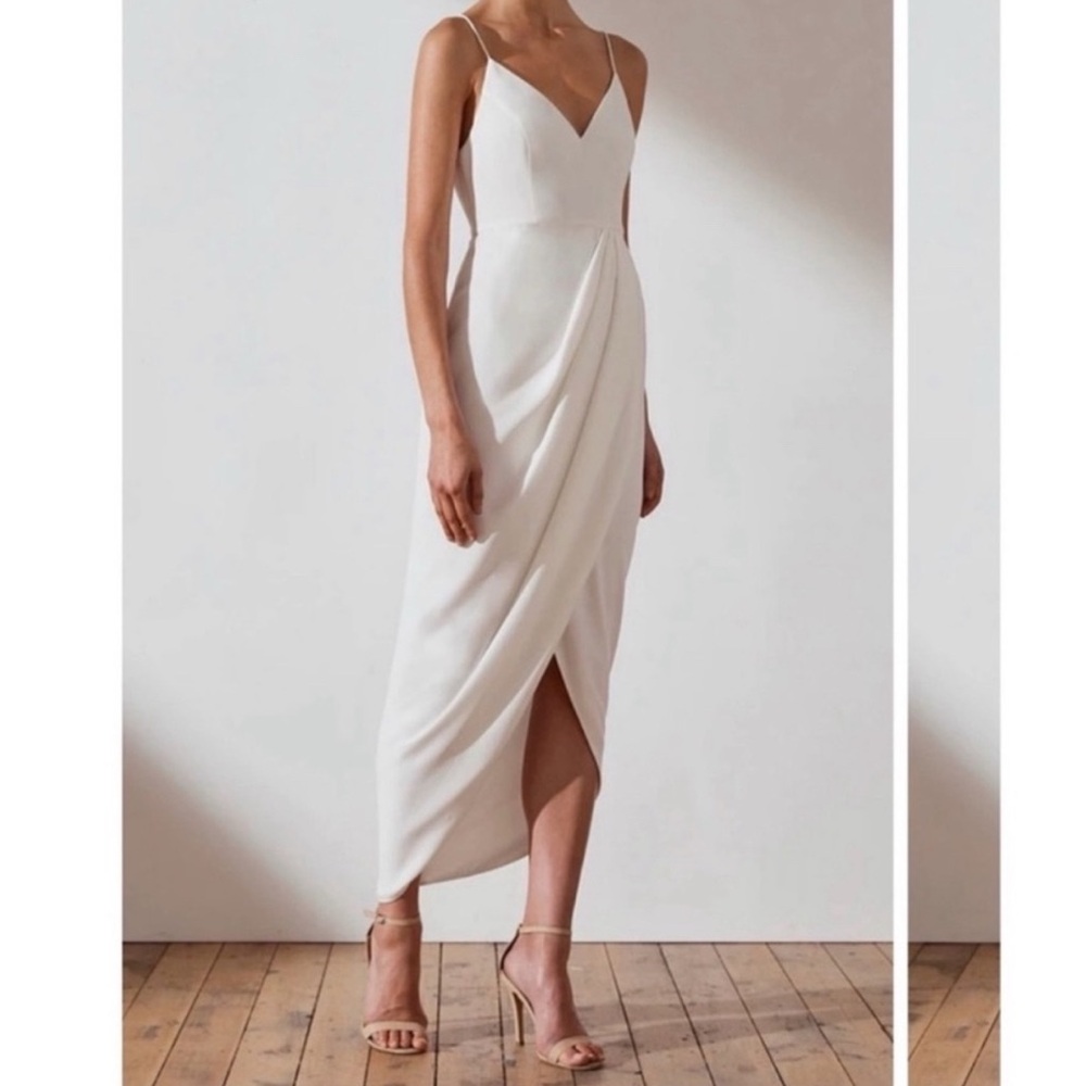 Shona Joy Core Cocktail Dress White